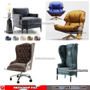 230423. Arm Chair Sketchup Models