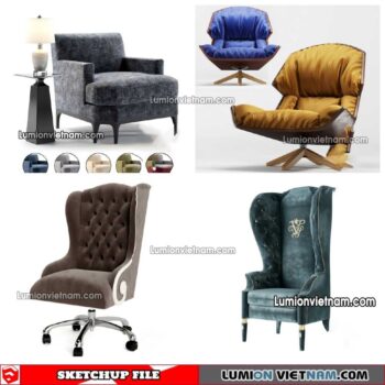 230423. Arm Chair Sketchup Models