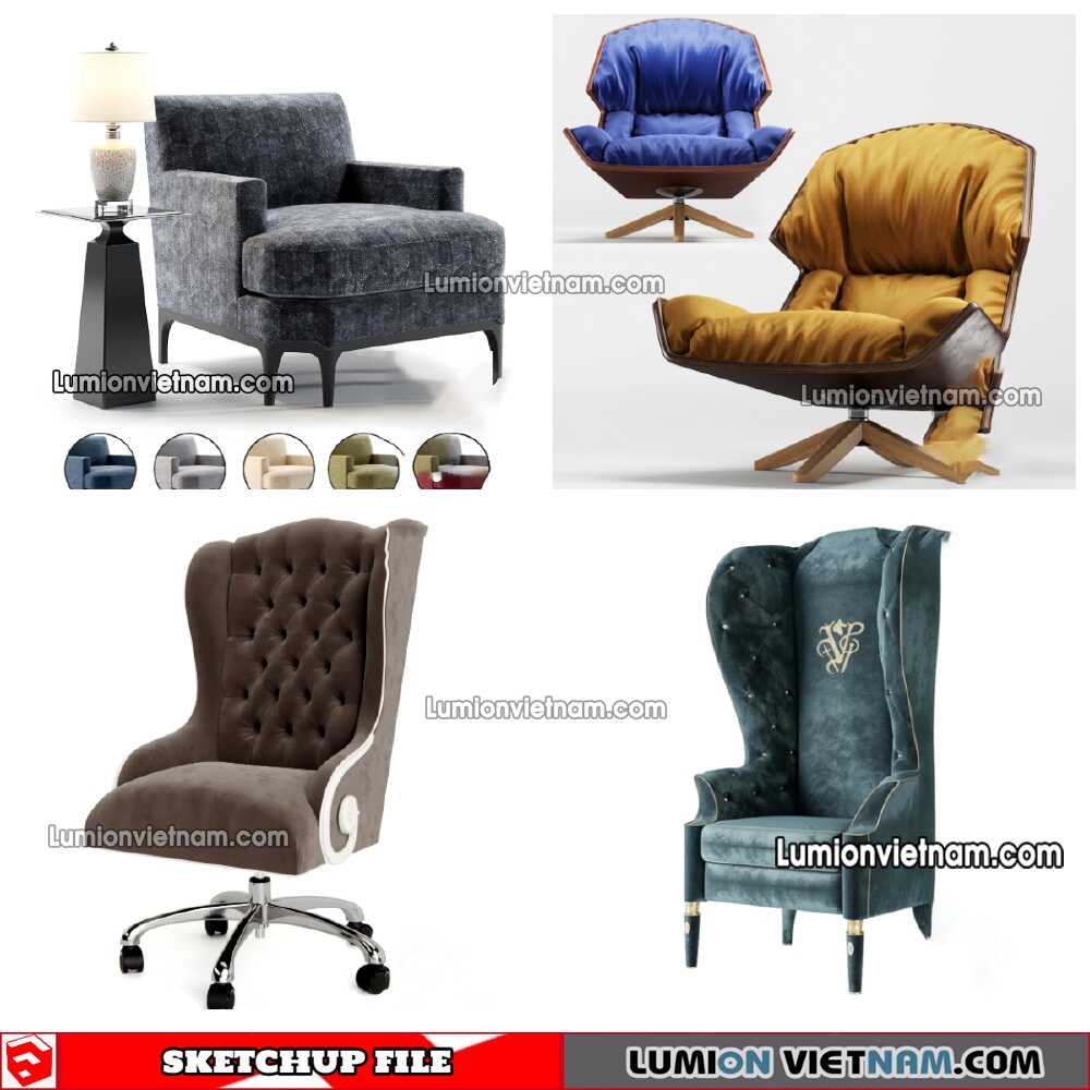 230423-Arm-Chair-(50)-Sketchup-Models