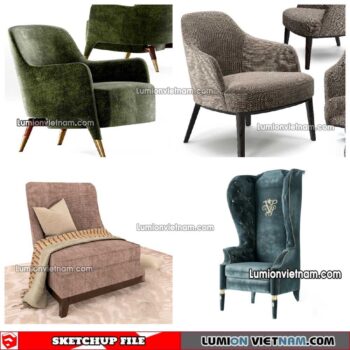 230423. Arm Chair Sketchup Models