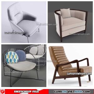 230423. Arm Chair Sketchup Models