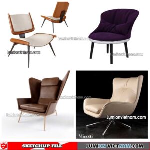 230423. Arm Chair Sketchup Models