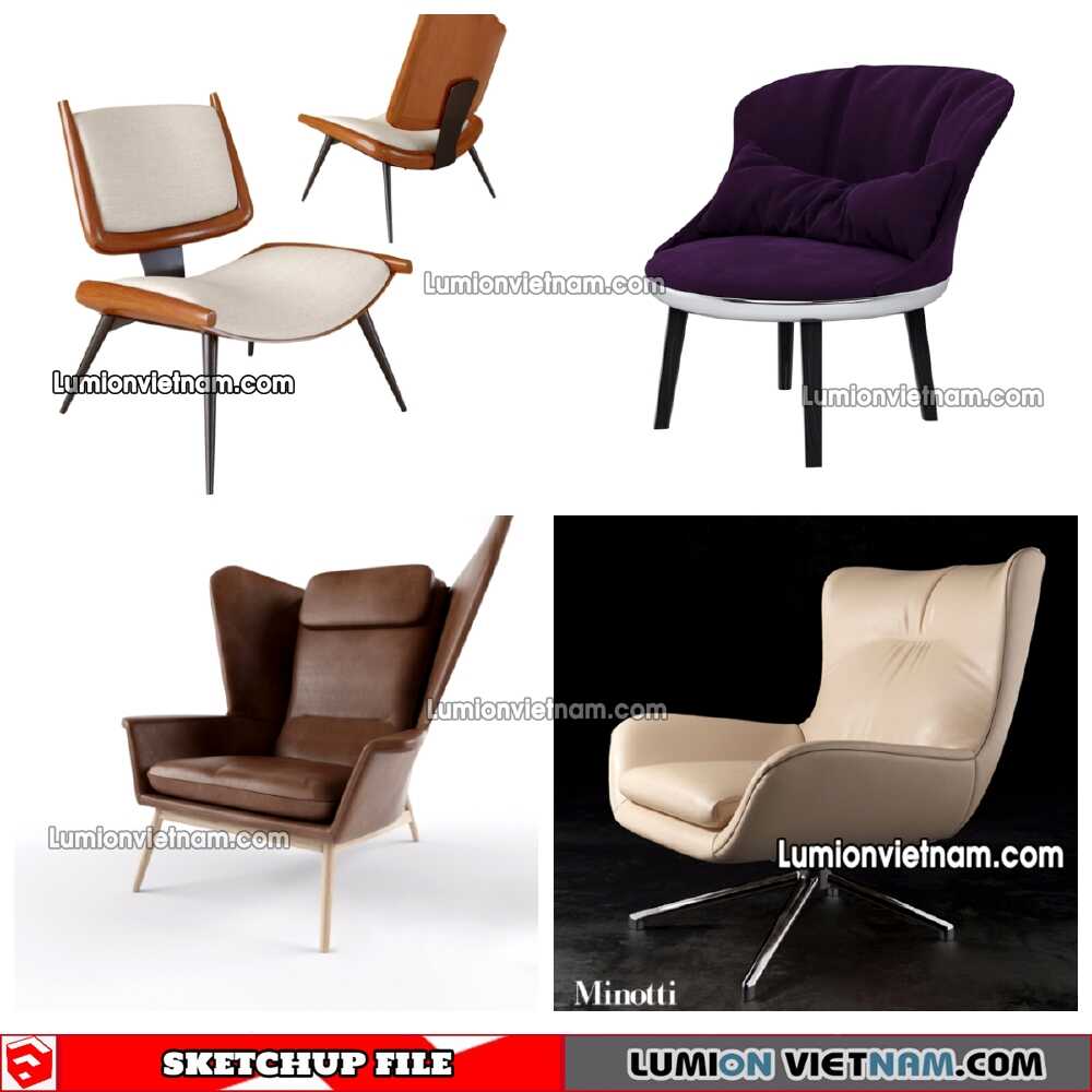 230423-Arm-Chair-(7)-Sketchup-Models