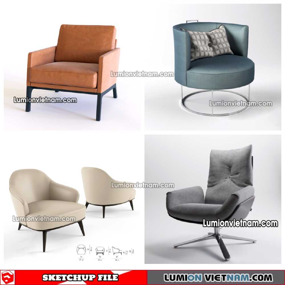 230423-Arm-Chair-(8)-Sketchup-Models