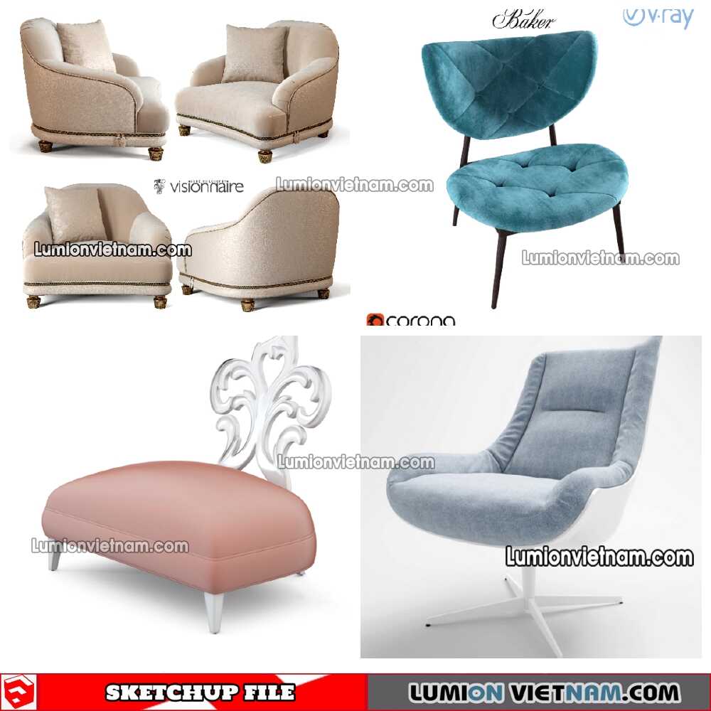 230423-Arm-Chair-(9)-Sketchup-Models