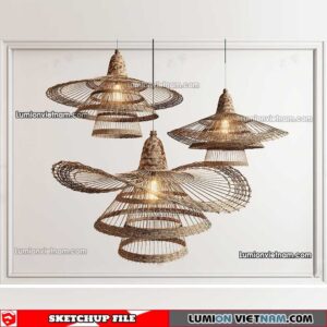 230508. Bamboo Lamp Sketchup Models