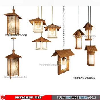 230508. Bamboo Lamp Sketchup Models