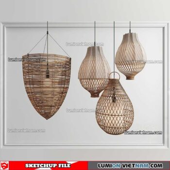230508. Bamboo Lamp Sketchup Models