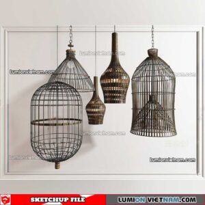 230508. Bamboo Lamp Sketchup Models