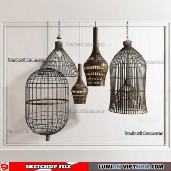 230508. Bamboo Lamp Sketchup Models