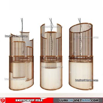 230508. Bamboo Lamp Sketchup Models