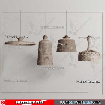 230508. Bamboo Lamp Sketchup Models