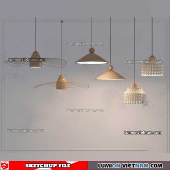 230508. Bamboo Lamp Sketchup Models