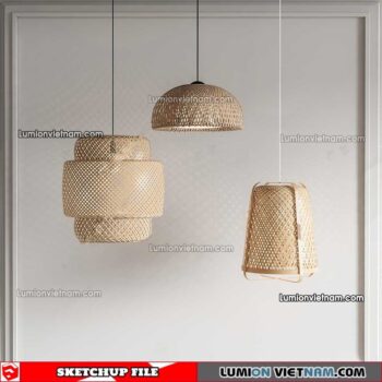 230508. Bamboo Lamp Sketchup Models