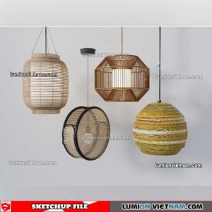 230508. Bamboo Lamp Sketchup Models