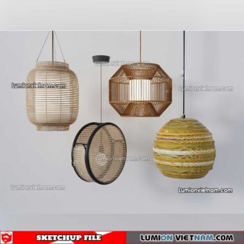 230508. Bamboo Lamp Sketchup Models