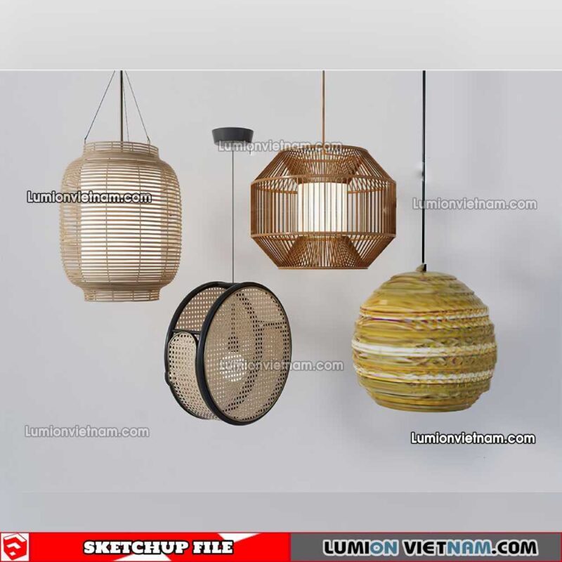 230508. Bamboo Lamp Sketchup Models