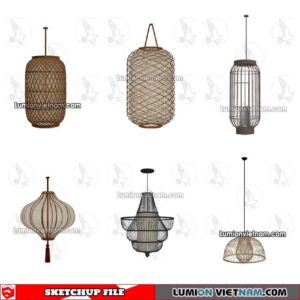 230508. Bamboo Lamp Sketchup Models