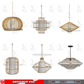230508. Bamboo Lamp Sketchup Models