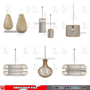 230508. Bamboo Lamp Sketchup Models