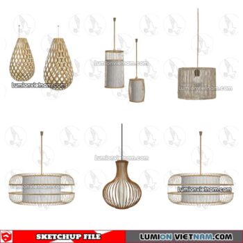 230508. Bamboo Lamp Sketchup Models