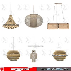 230508. Bamboo Lamp Sketchup Models