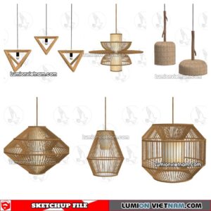 230508. Bamboo Lamp Sketchup Models