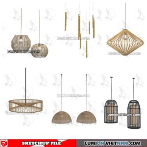 230508. Bamboo Lamp Sketchup Models