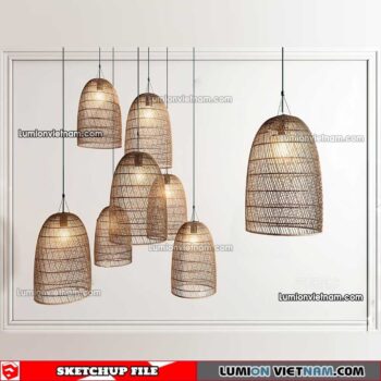 230508. Bamboo Lamp Sketchup Models