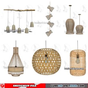 230508. Bamboo Lamp Sketchup Models