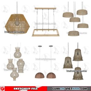 230508. Bamboo Lamp Sketchup Models