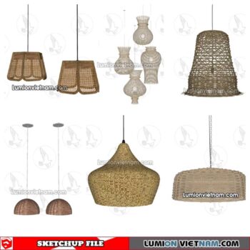 230508. Bamboo Lamp Sketchup Models