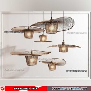 230508. Bamboo Lamp Sketchup Models