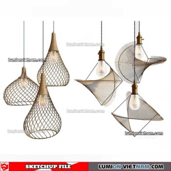 230508. Bamboo Lamp Sketchup Models