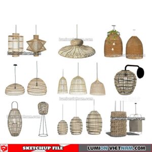 230508. Bamboo Lamp Sketchup Models