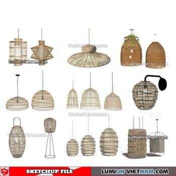 230508. Bamboo Lamp Sketchup Models