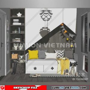 230523. Children Room Sketchup 3D Models By SU84