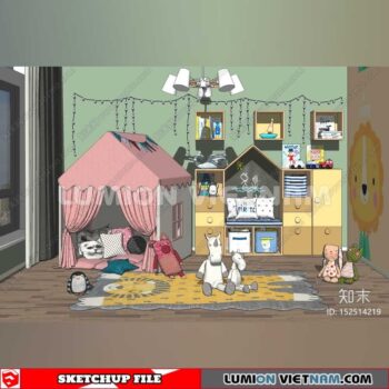 230523. Children Room Sketchup 3D Models By SU84