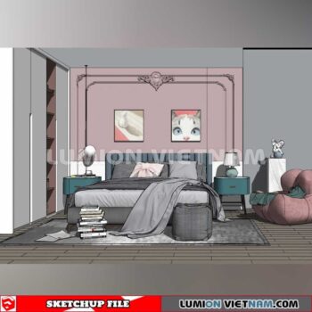 230523. Children Room Sketchup 3D Models By SU84