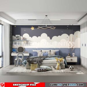 230523. Children Room Sketchup 3D Models By SU84