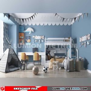 230523. Children Room Sketchup 3D Models By SU84