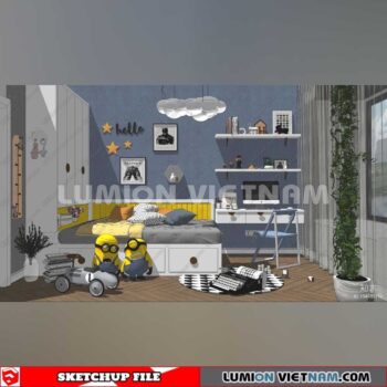 230523. Children Room Sketchup 3D Models By SU84