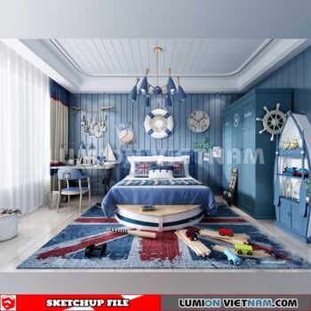 230523. Children Room Sketchup 3D Models By SU84