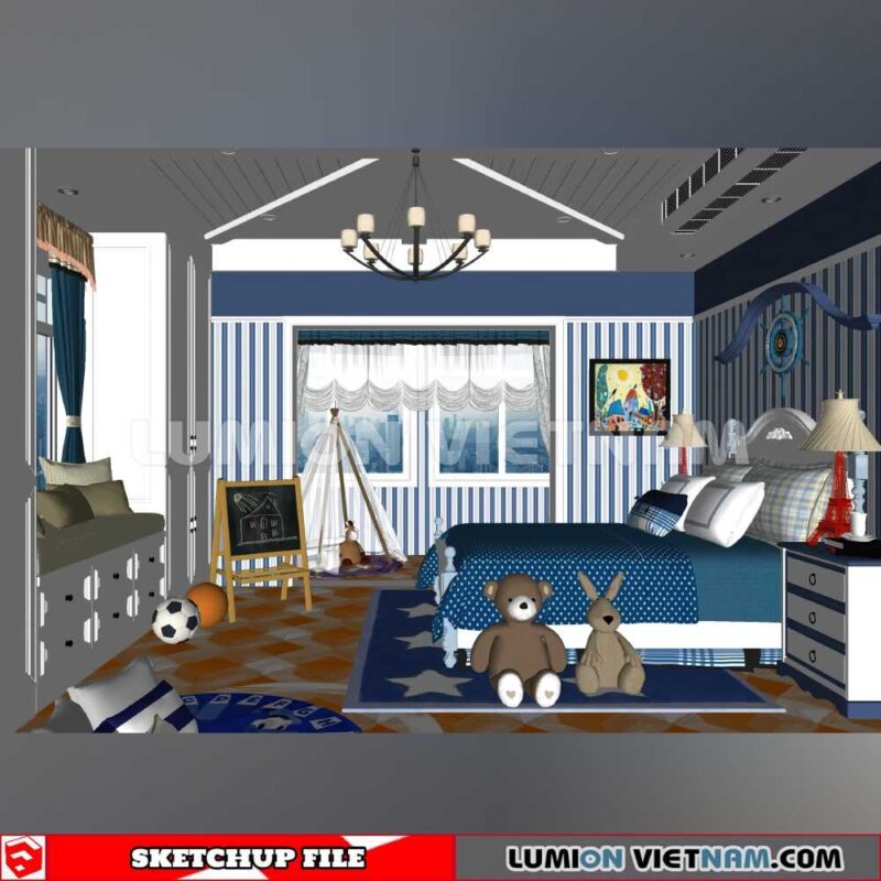 230523. Children Room Sketchup 3D Models By SU84