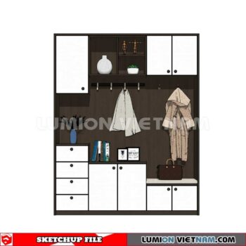 230530. Shoe Cabinet Combination Sketchup 3D Models