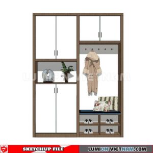 230530. Shoe Cabinet Combination Sketchup 3D Models