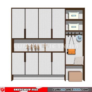 230530. Shoe Cabinet Combination Sketchup 3D Models