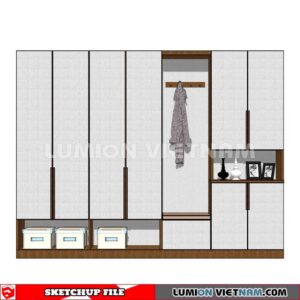 230530. Shoe Cabinet Combination Sketchup 3D Models