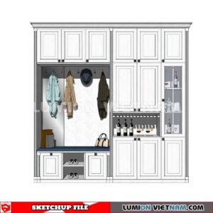 230530. Shoe Cabinet Combination Sketchup 3D Models