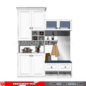 230530. Shoe Cabinet Combination Sketchup 3D Models